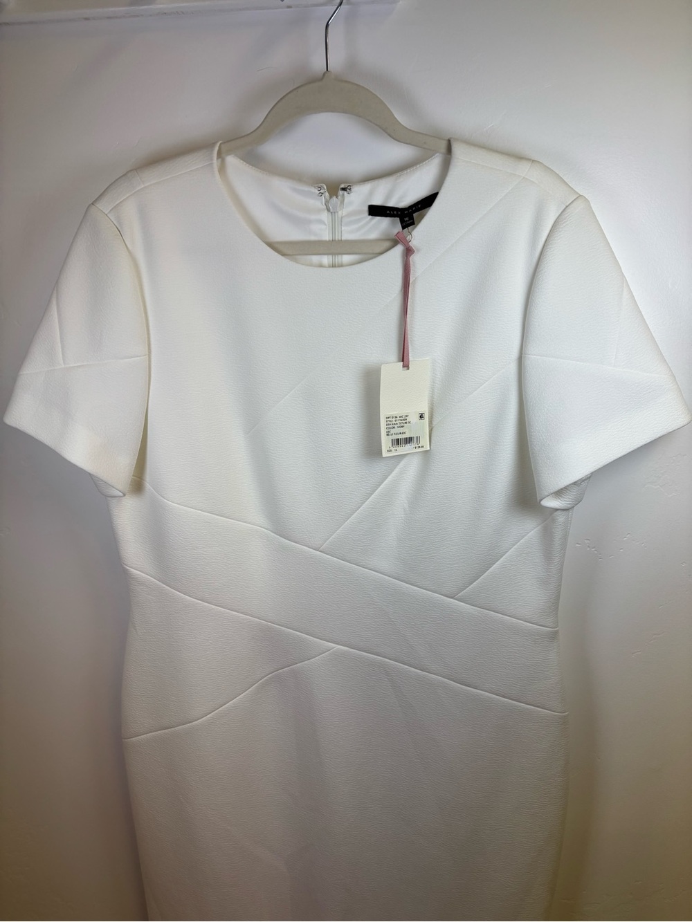 ALEX MARIE DRESS  WOMEN 16  IVORY POLYESTER ELASTANE SHORT SLEEVES
ZIPPER IN BAC